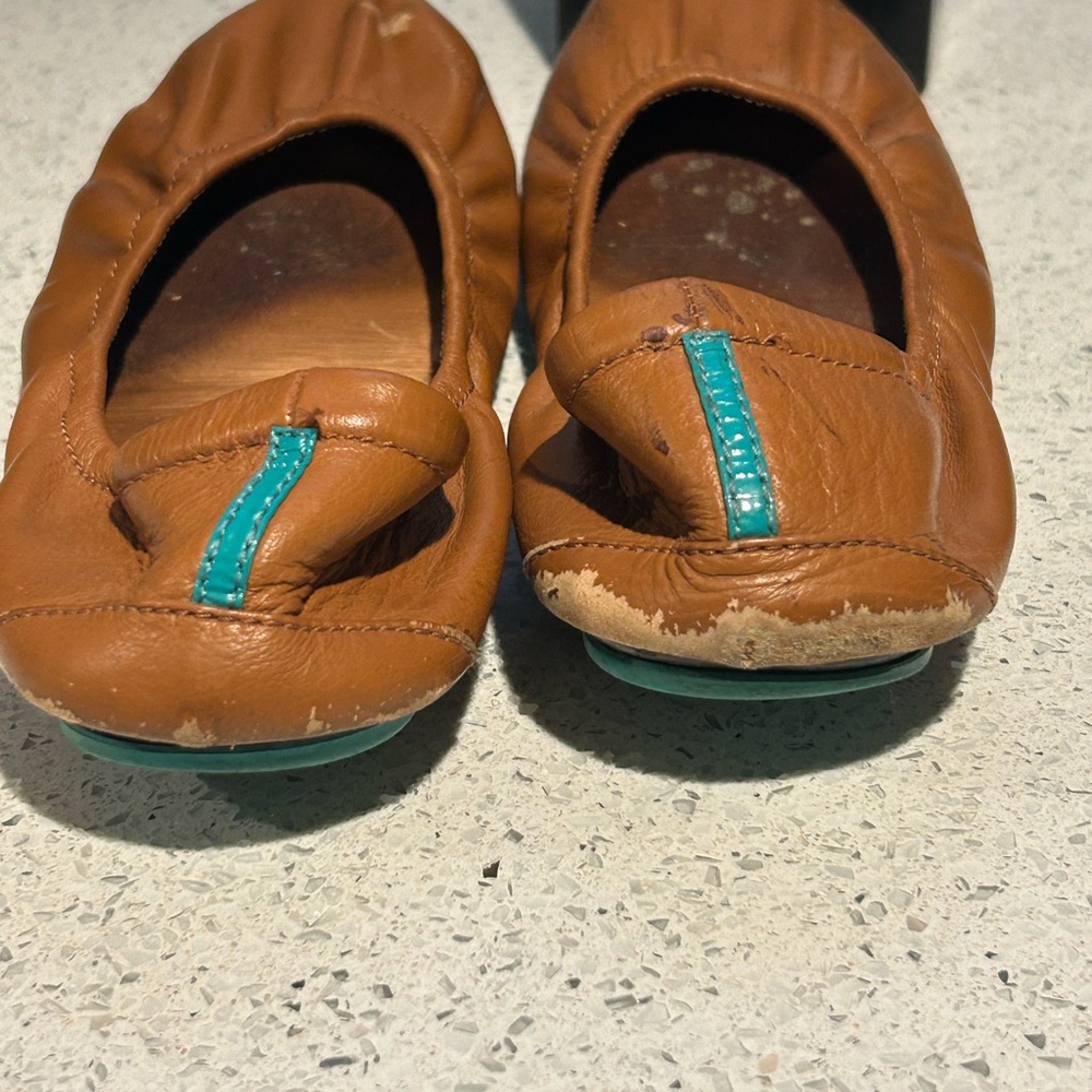 Tieks by Gavrieli Brown Leather Folding Flats Size 9